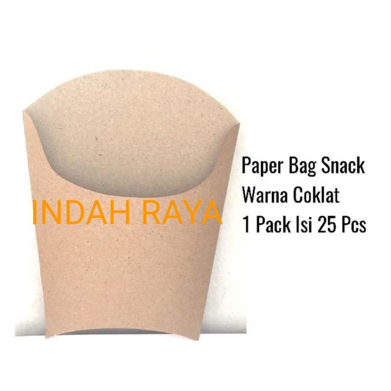 

PAPER BAG KENTANG GORENG FRENCH FRIES WADAH KERTAS KANTONG KEMASAN @ 25pcs