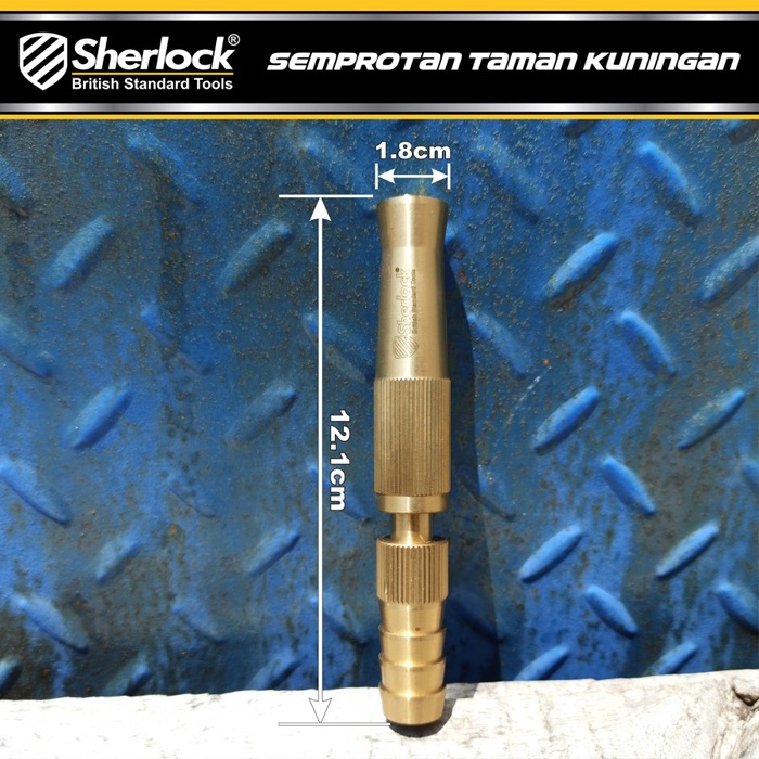 Semprotan Air Lurus Kuningan Taman Cuci Motor Mobil Sherlock Spray Nozzle