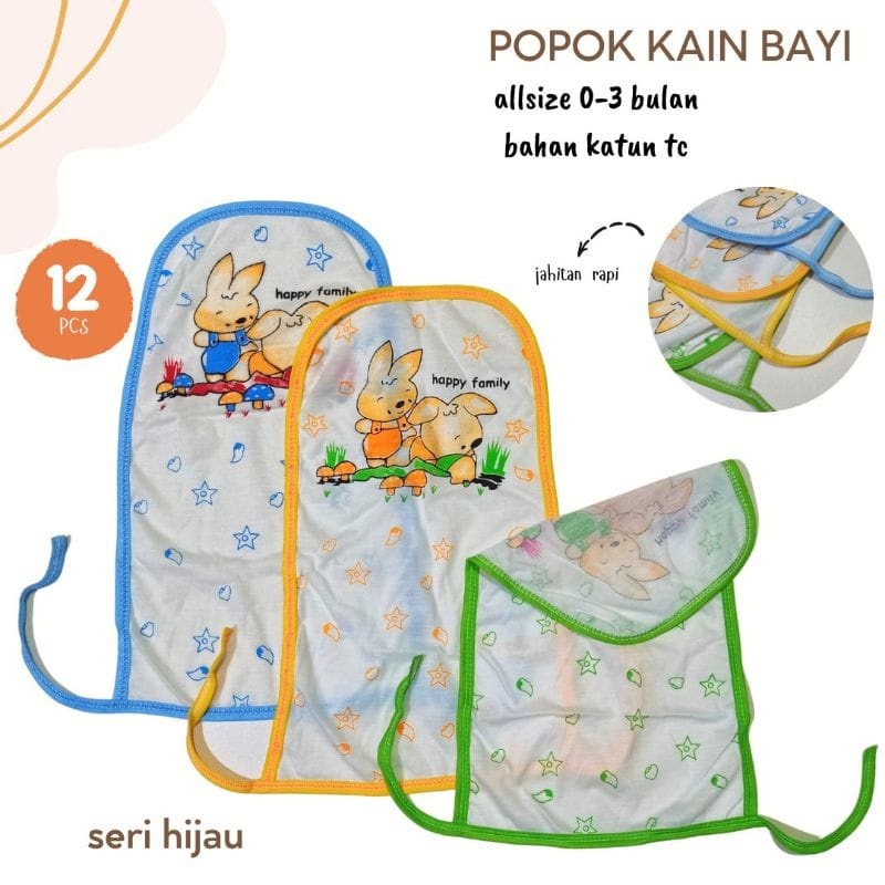 Popok Kain Bayi Tali Katun 1 lusin - 12 pcs