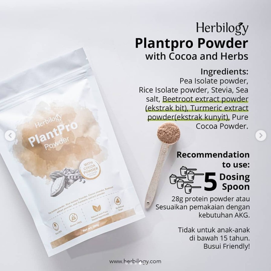 Herbilogy PlantPro Powder Cocoa (Plant Protein) 280 g