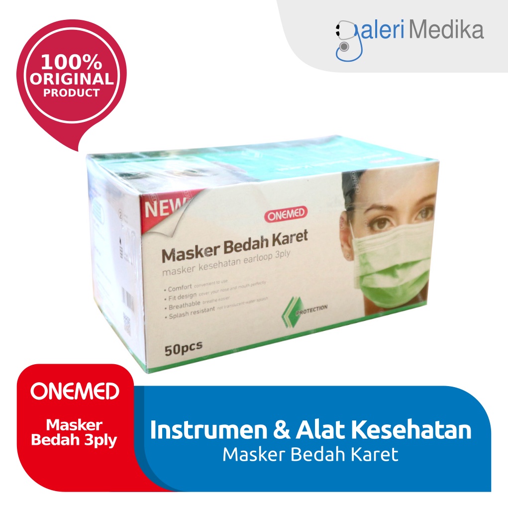 Onemed Masker Bedah Earloop Box Isi 50 pcs