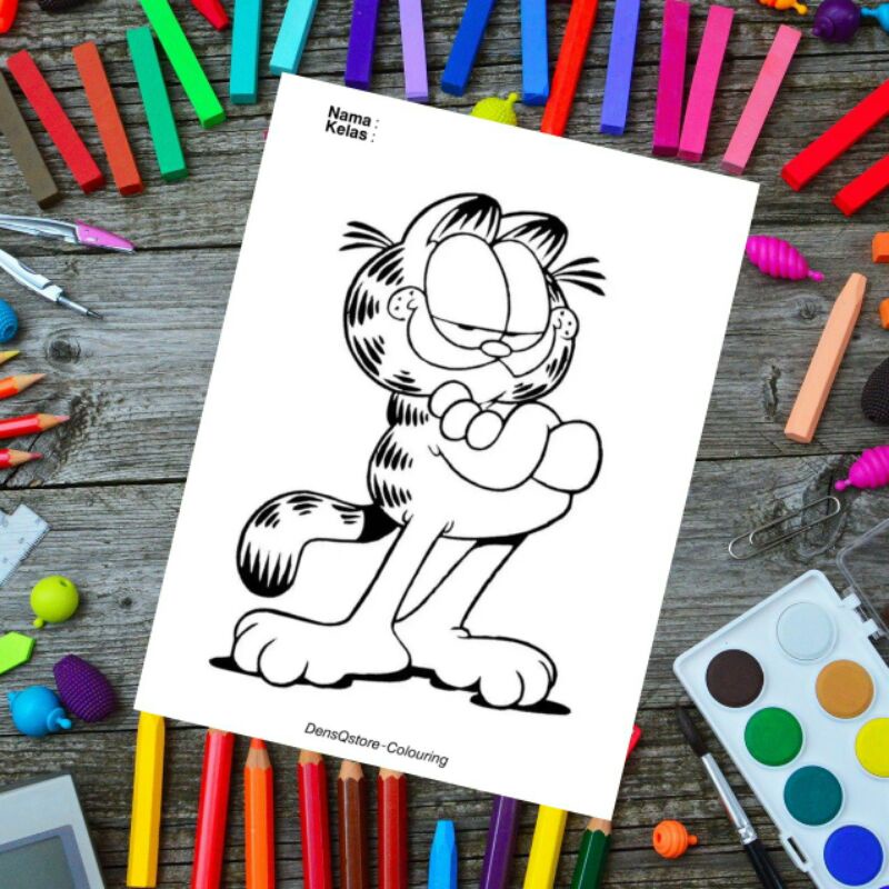 

Kertas Mewarnai Anak Tema Garfield / Kertas Gambar (10 Lembar GAmbar)