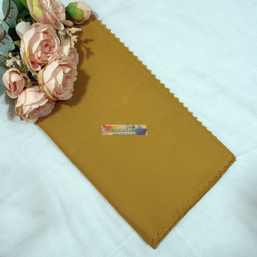 Jilbab Segi Empat Azara Voal Syari 130 x 130 Oskara  Miracle Jumbo Laser Cut-Goldenrod