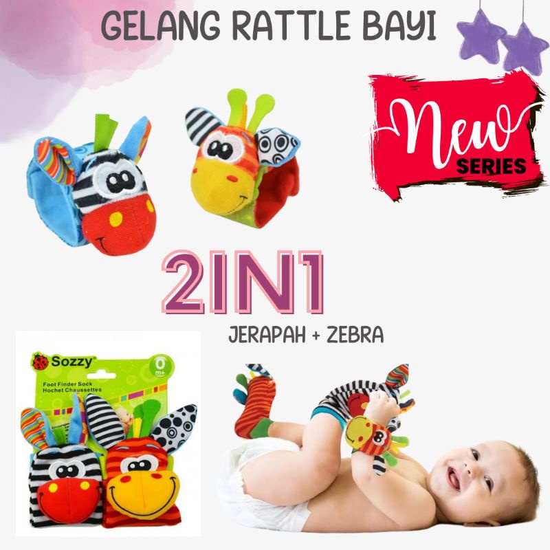 New Gelang Rattle Bayi Untuk Kaki Tangan Lucu