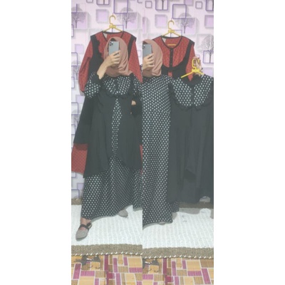 gamis pamela set iner dan outer bisa di pisah