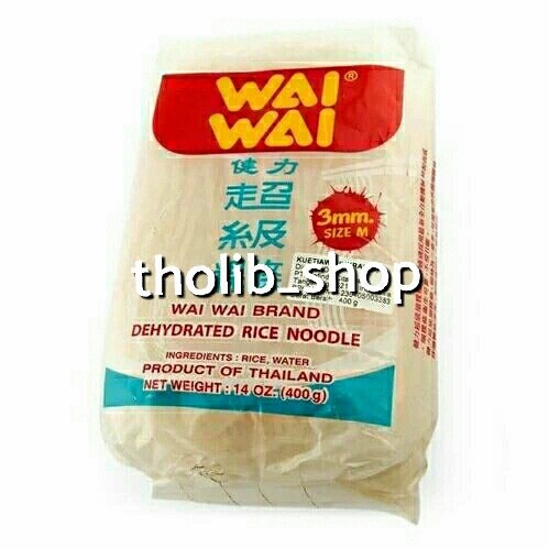 

Wai wai kwetiau size M (3 mm) 400 gr