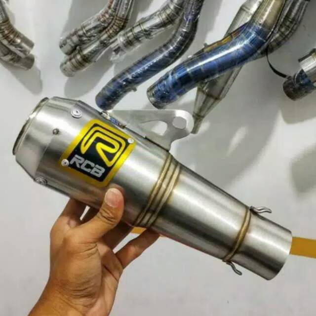 Knalpot racing slincer rcb rocket inlet 50mm 20 cm bukan ori original Pulsa telkomsel
