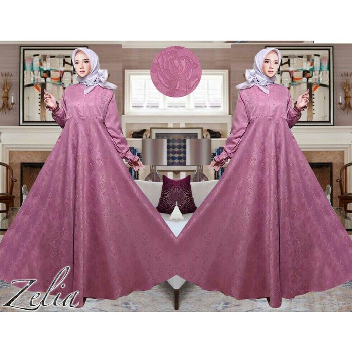Gamis / Baju / Pakaian Wanita Muslim Zelia Syari