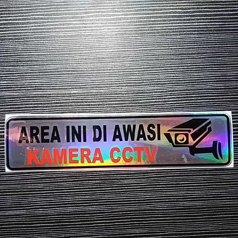 STICKER AREA INI DI AWASI KAMERA CCTV CUTTING