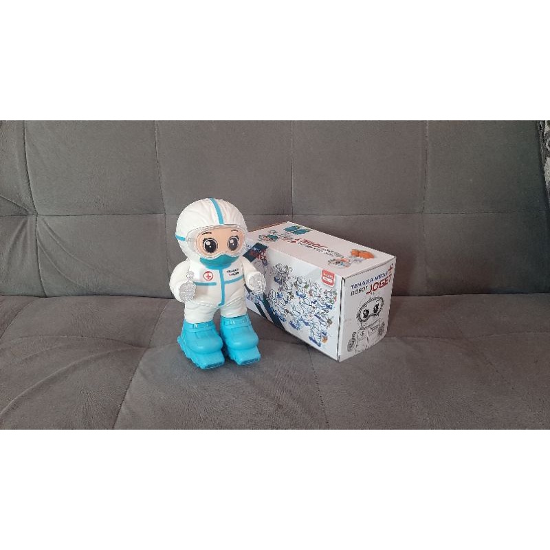 Mainan robot boneka dokter tenaga medis joget musik dan lampu mainan kado anak pajangan