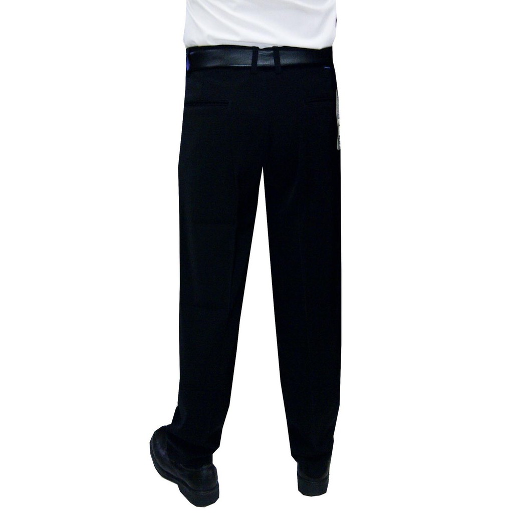 CELANA FORMAL BAHAN / KAIN TEBAL HITAM POLOS