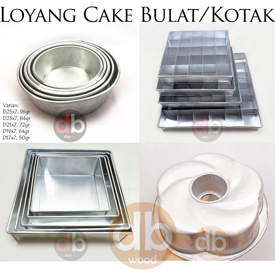 Jual Loyang Cake Kotak/Bulat Loyang Bolu Loyang Brownies Shopee