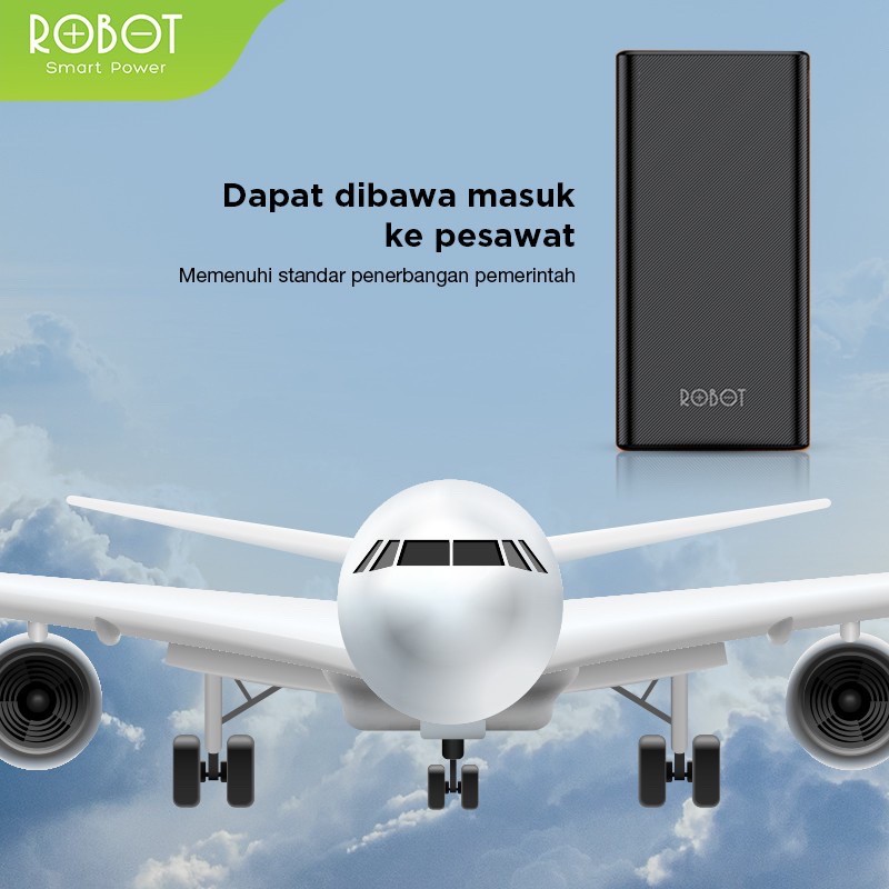POWERBANK ROBOT RT22 20000mah RT180 10000mah ROBOT PowerBank RT12 10000 mAh Dual Input Output Slim Original Garansi 1 Tahun