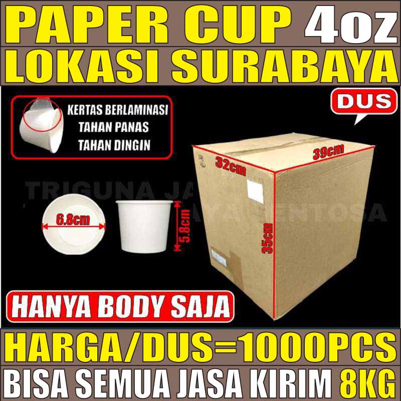 Paper Cup 4oz Gelas Kertas Ice Cream Dus Semua Jasa Kirim Ekspedisi Surabaya