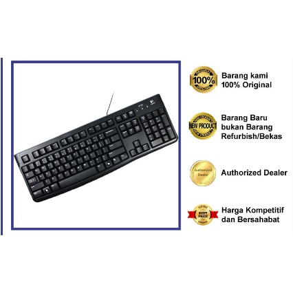 Logitech Keyboard K120 Comfortable Quiet Typing USB