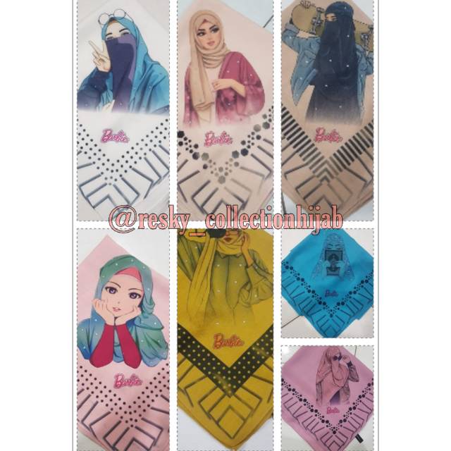 Square barbie / hijab barbie / barbie scarf
