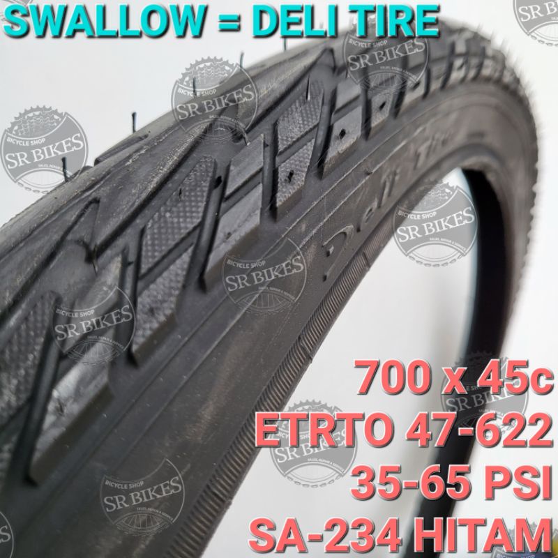 Ban Luar 700 x 45c ETRTO 47-622 Sepeda RB Fixie Gravel CTB. DELI TIRE