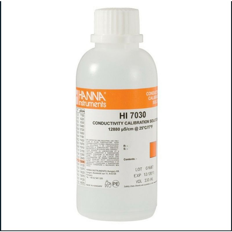 HI-7030M 12 880µS/cm Conductivity Solution, 500mL bottle