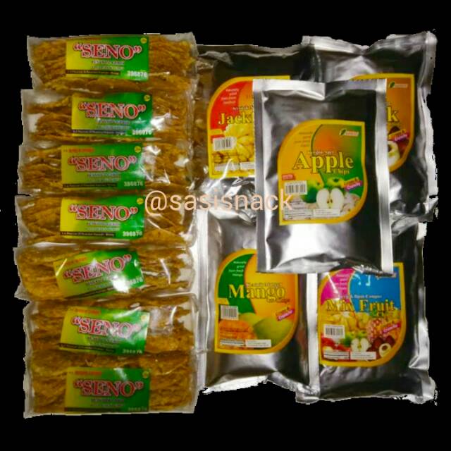 PAKET HEMAT A 5 Keripik Buah 5 Keripik Tempe Free Kardus Oleh Oleh Malang