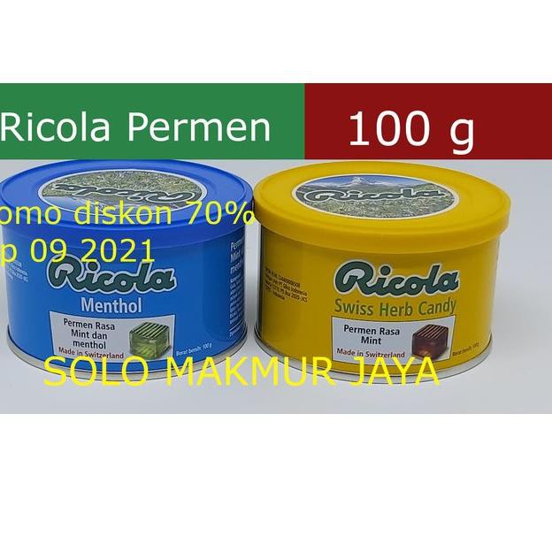 

MEGA SALE !! 253VON Ricola Menthol Swiss Herb Candy Permen Drum 100 g