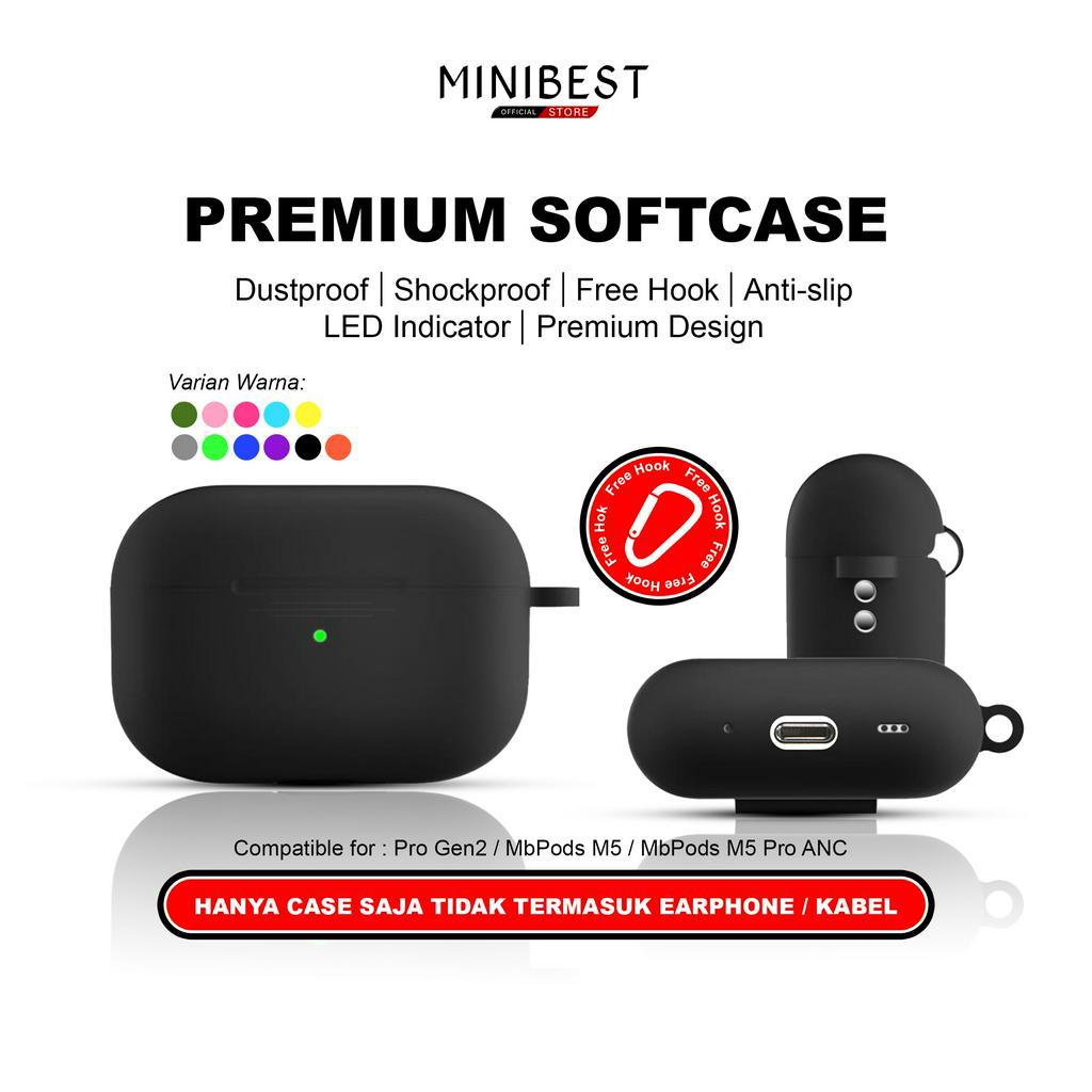 HANYA CASE MINIBEST Premium Softcase Silicone Case For MB Pods M5 Pro Pods Pro 2nd Premium Design
