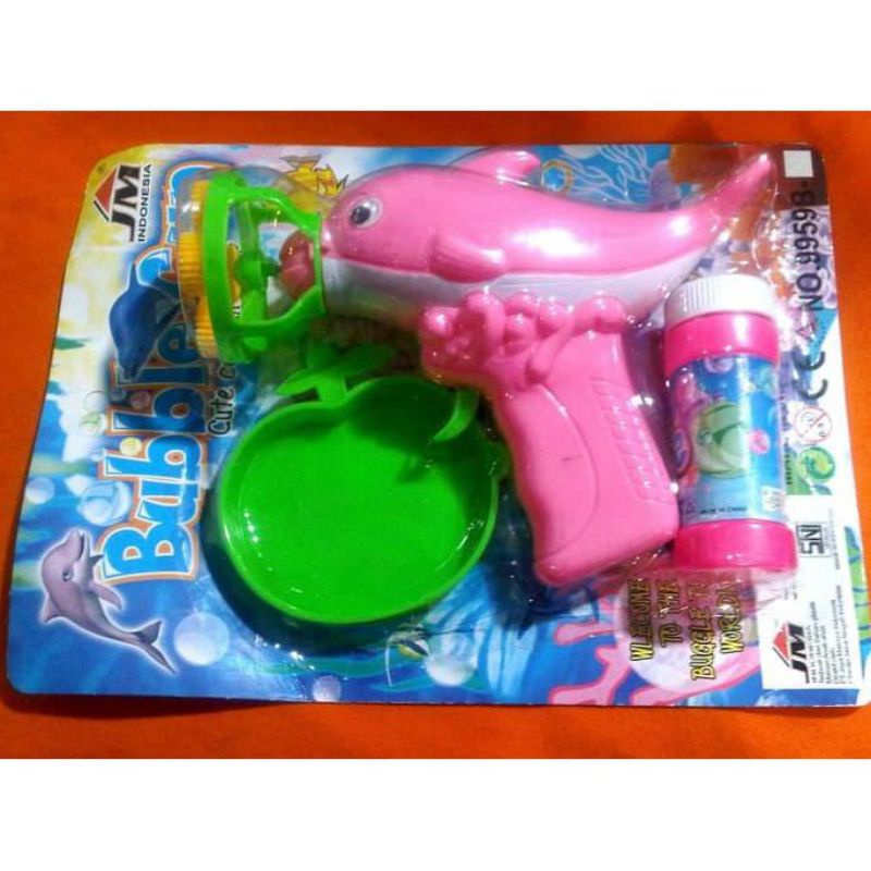 MAINAN BUBBLE GUN 4 MATA PISTOL GELUMBUNG UDARA BUSA GELEMBUNG