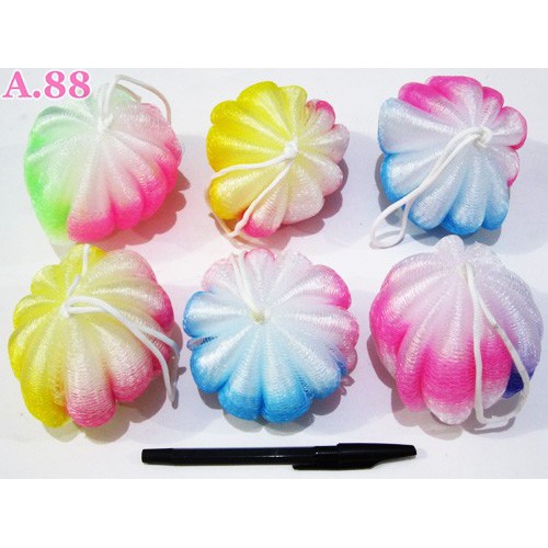 Bath Sponge Model Labu Bath Spons Mandi LABU Bath Hall Spon Mandi Shower Puff / Rainbow