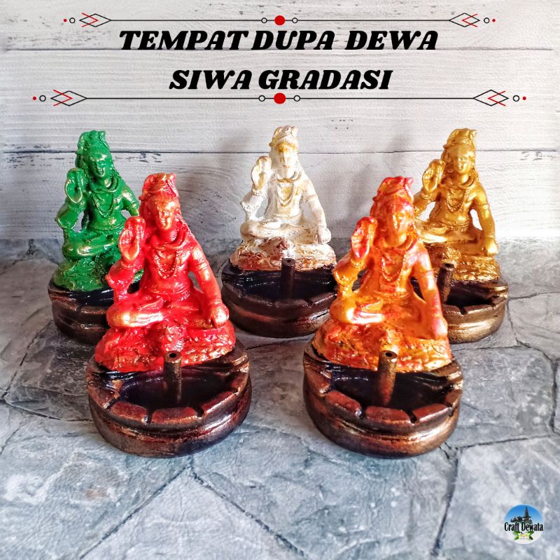 Tempat Dupa Dewa Siwa Gradasi / Lingga Siwa / Tempat Dupa Bali / Tempat Dupa Ukir Bali / Craftdewata