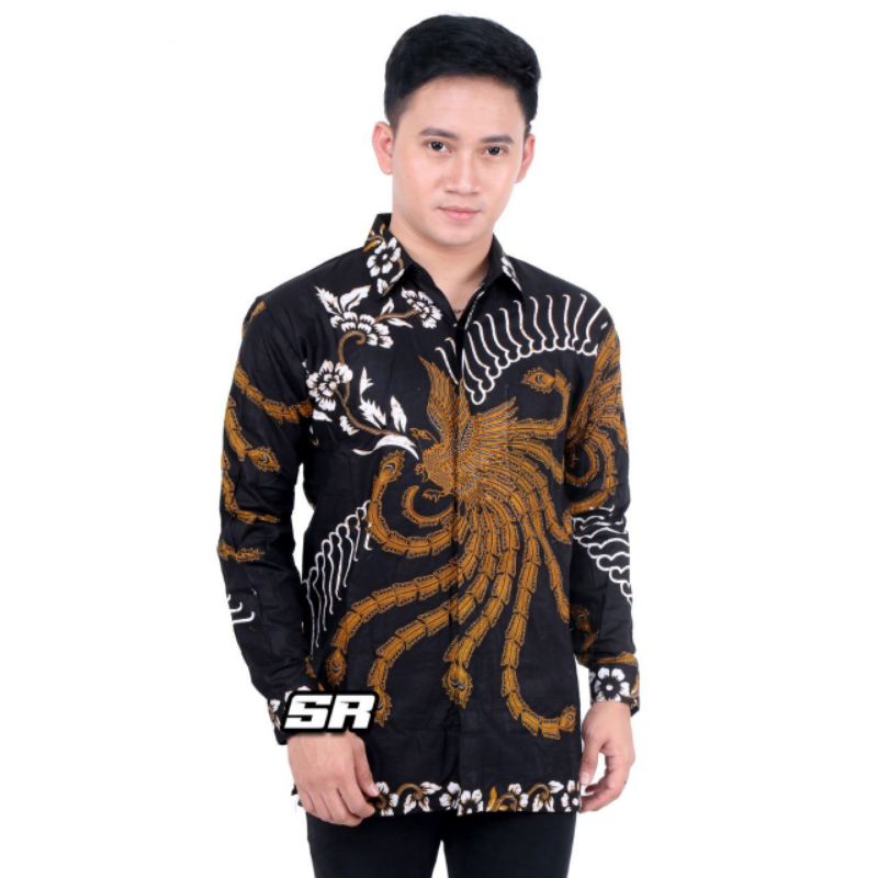 Batik pria / BajuBatikpria / Kemejabatiklenganpanjang size m l xl Atasan batik seragam terlaris