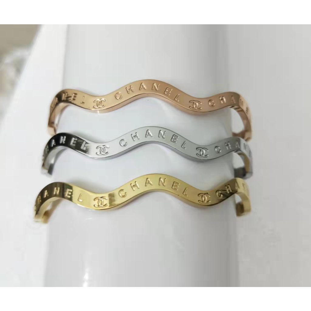 Titanium gelang gelombang perhiasan fashion A-C 9974