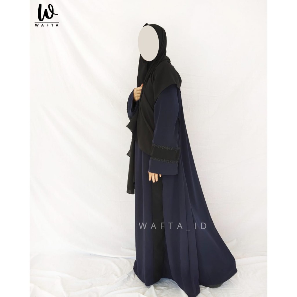 HAJAR ABAYA by Wafta warna Blueblack