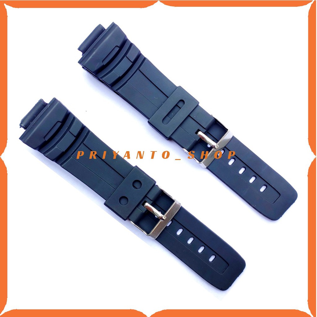 Rubber Strap Tali Jam Tangan Casio G-100 G100 Hitam