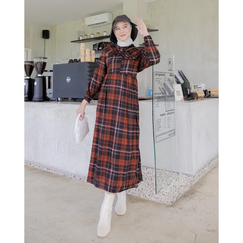 (RPA) ALL MIDI GAMIS DRESS RAYON UNIQLO PART 2-MD SQ HITAM