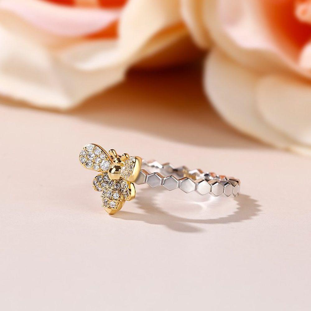 Preva Bee Finger Ring Hadiah Unik Lucu Kreatif Pertunangan Pernikahan Lebah Kuning