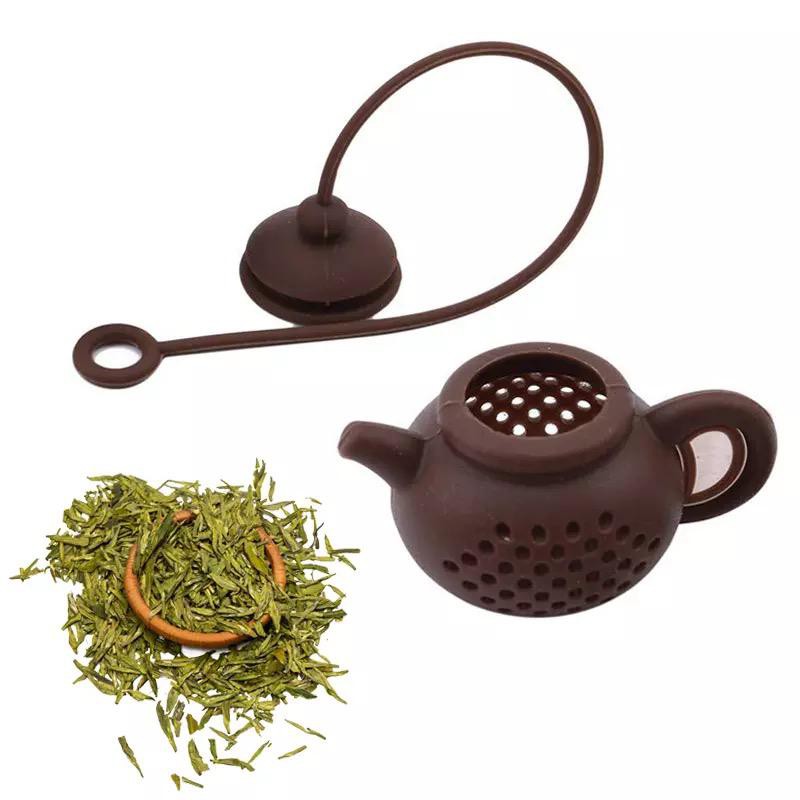 saringan teh silikon / silicone tea bag filter infuse strainer / cute silicone teapot infuser