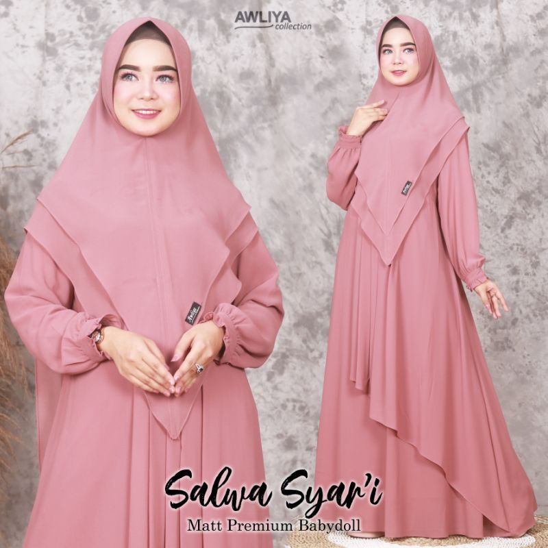 gamis salwa/gamis awliya/gamis ceruty/gamis polos/gamis aliyar collection