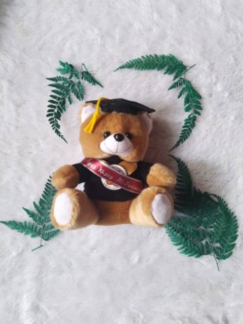 Add Selempang nama boneka | Boneka Piala | Boneka Wisuda Medium