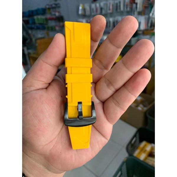 Strap Tali Jam Tangan Silicon Kuning 24MM