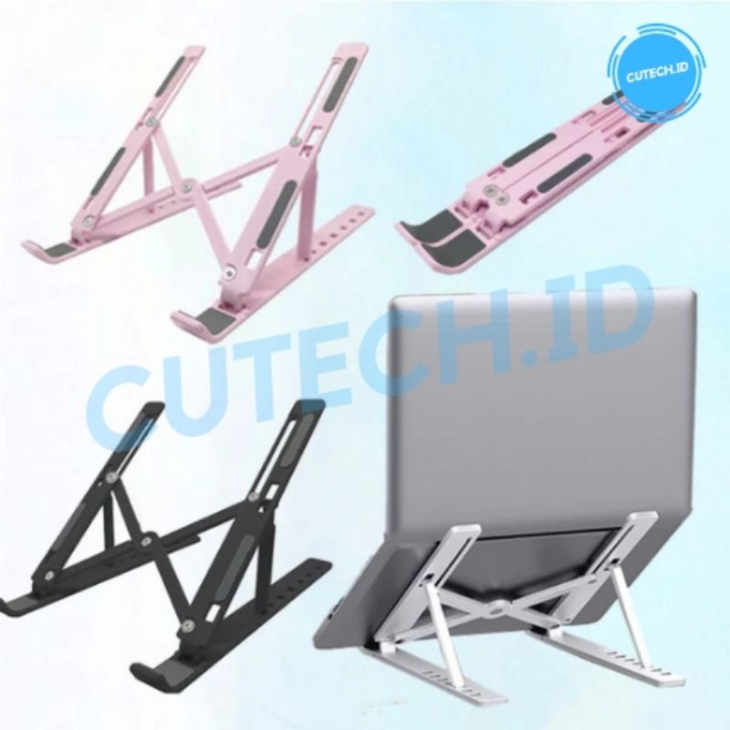 Holder Laptop Lipat Adjustable Anti Slip Untuk HP / TABLET / Laptop / Notebook