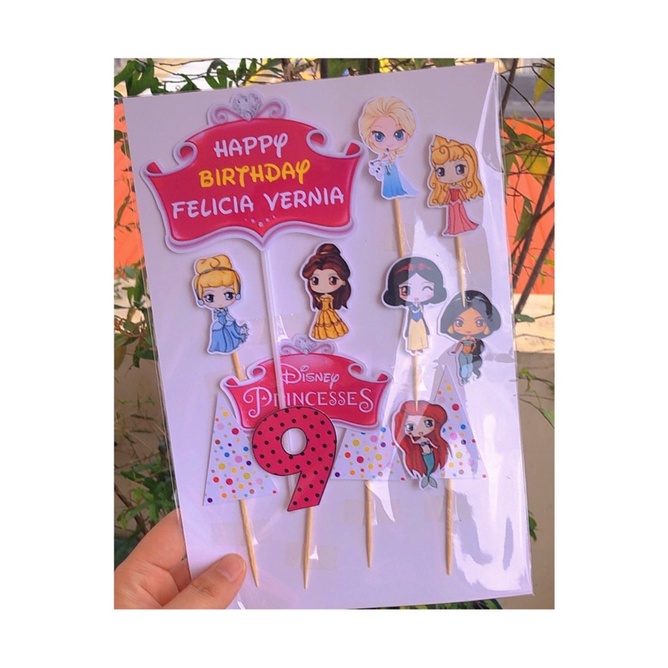 

DISNEY PRINCESS CAKE TOPPER | HIASAN KUE ULTAH | READY STOK BATAM