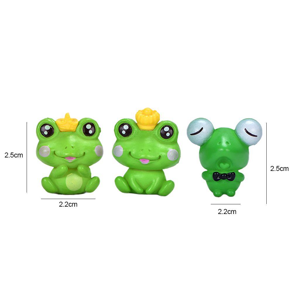 [Elegan] Frogs Figurines DIY Miniatur Lucu Katak Mini Resin Terrarium Kerajinan Tangan Kodok