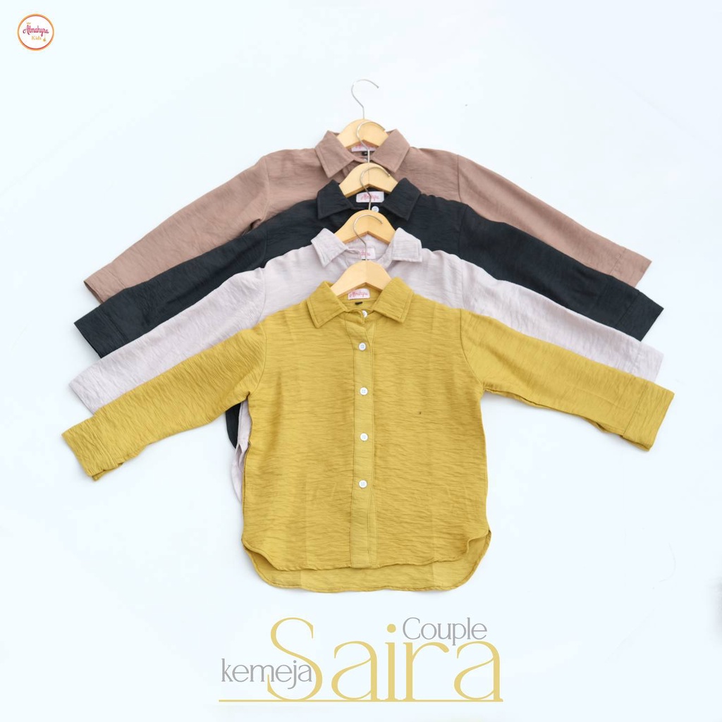 Afsheenastore Saira Kemeja Couple By Almahyrakids