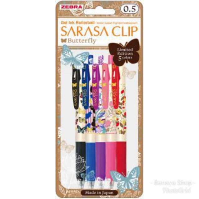 Jual Pulpen Zebra Sarasa Limited Edition Butterfly Series Set Shopee