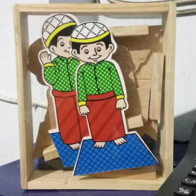 mainan edukasi anak maket 2 dimensi sholat