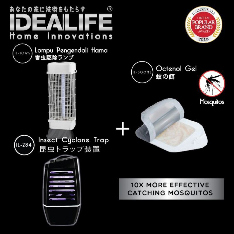 IDEALIFE - Pest Control Lamp with Fan - Perangkap Nyamuk dan Lalat