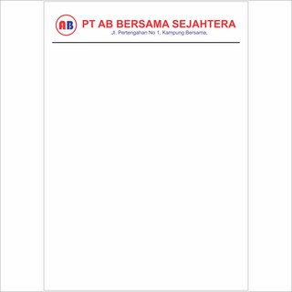 Jual Cetak Kop Surat Ukuran A4, F4 (Folio) Full Color - HVS Indonesia