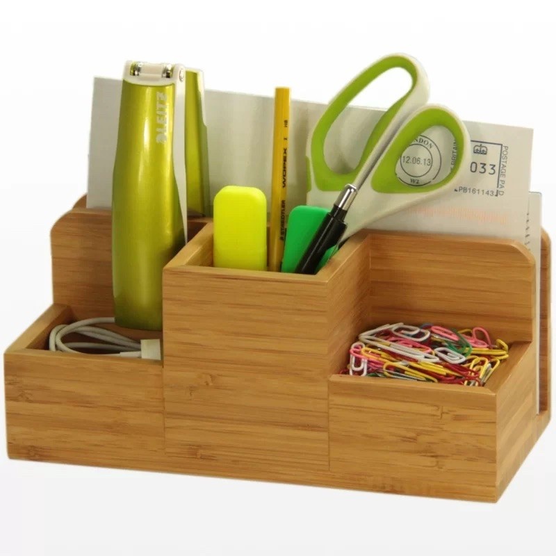 

Stationary Organizer Kotak Penyimpanan Kayu Tempat Pulpen Notebook Dan Peralatan Kantor Kayu Jati