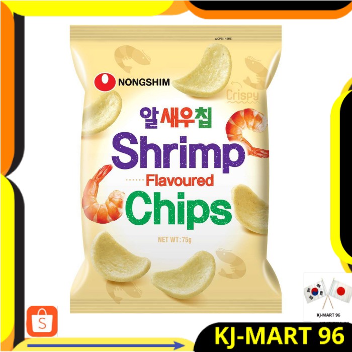 

MAKANAN KOREA/KOREAN FOOD/SNACK KOREA NONGSHIM SHRIMP FLAVOURED CRISPY CHIPS 75 G-KERUPUK RASA UDANG