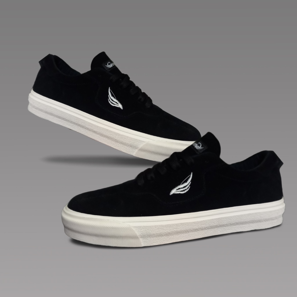 Sepatu Sneakers Original Geovinco Gloves Hitam Shoes Sekolah Pria Kasual Formal Santai High Quality