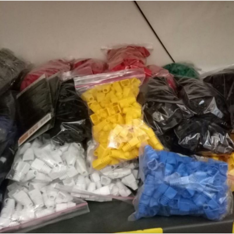 karet RJ45 isi 50pcs/plug boot RJ45 cat5/cat6